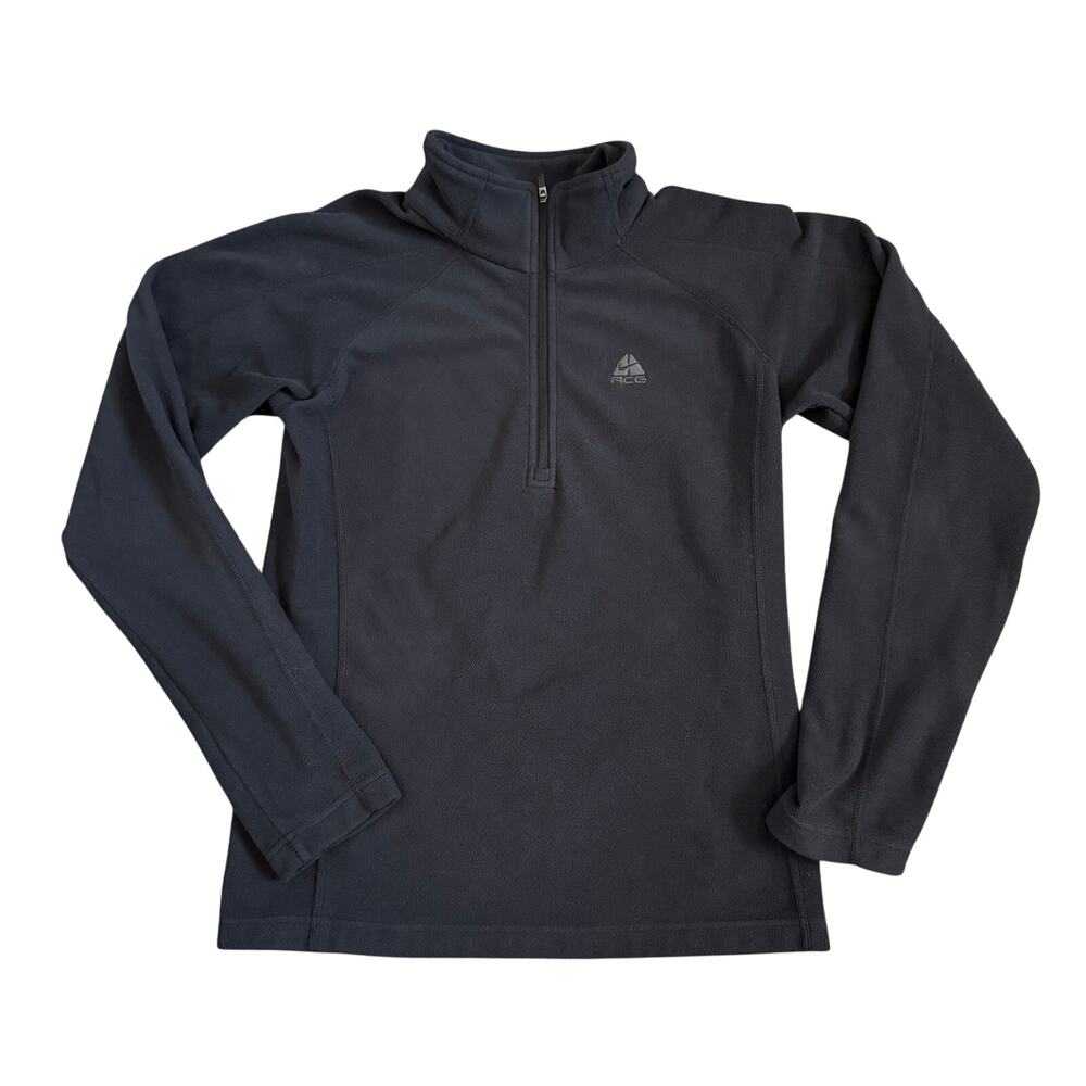 Nike ACG 1/4 Zip Pullover Mens XS Black Quarter Zip Mock Neck Nike Fit Thermal